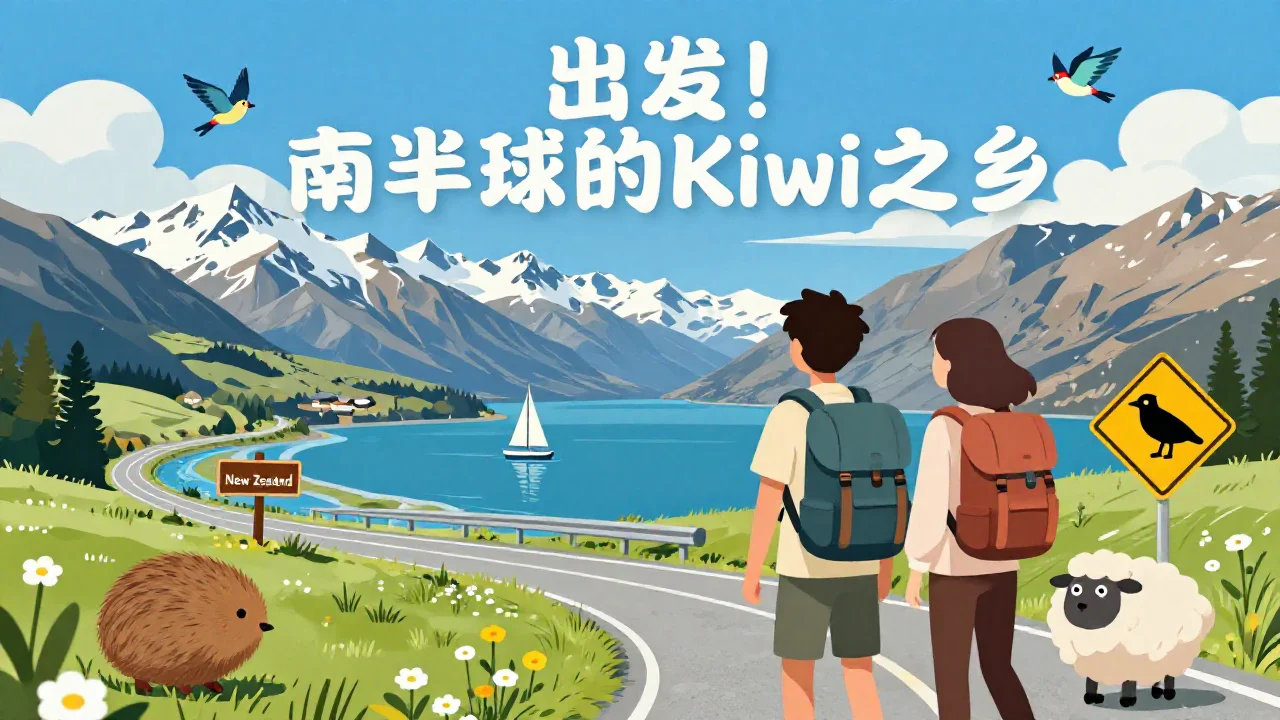 新西兰旅行途中拍摄的海岸线照片